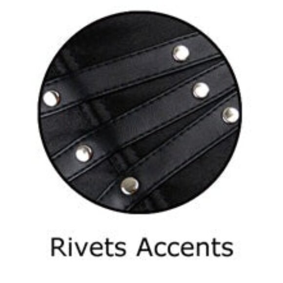 Charmian Women's Size XL Gothic Steampunk Satin Boned Zipper Overbust Corset Top - Picture 9 of 12